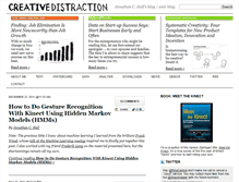 Tablet Screenshot of creativedistraction.com